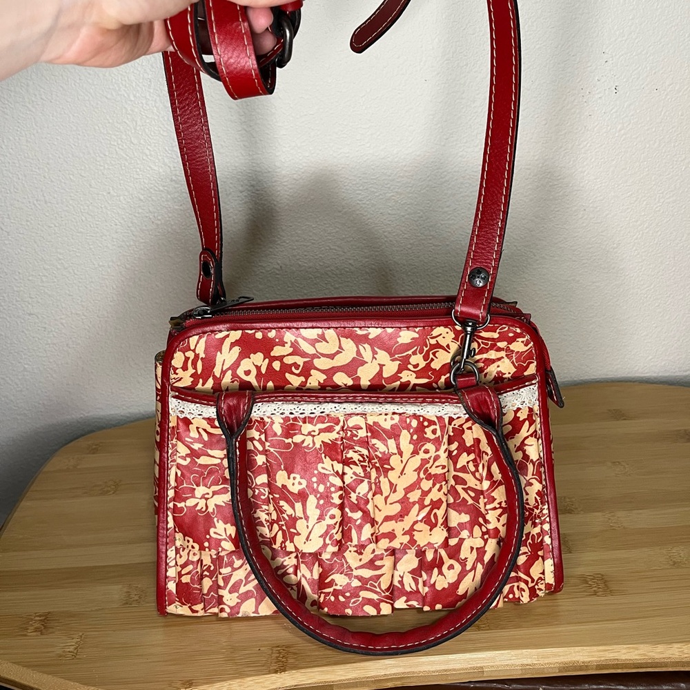 Patricia Nash Wildflower Ruffle Paris Satchel - Picture 2 of 14
